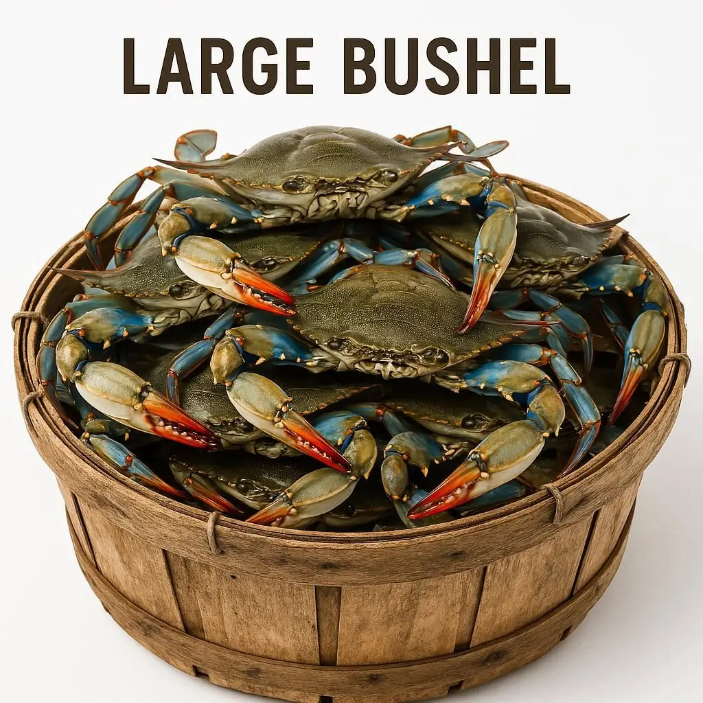 Dad's Crabs Crab Feast Kit contents — steamer pot, mallets, bibs, feast paper, Choptank Blend seasoning and branded box